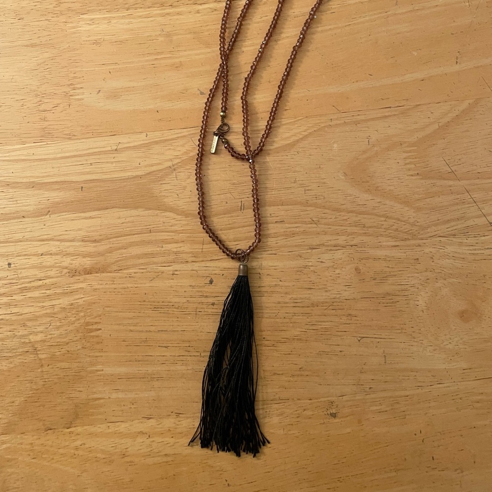 ASOS long beaded tassel necklace